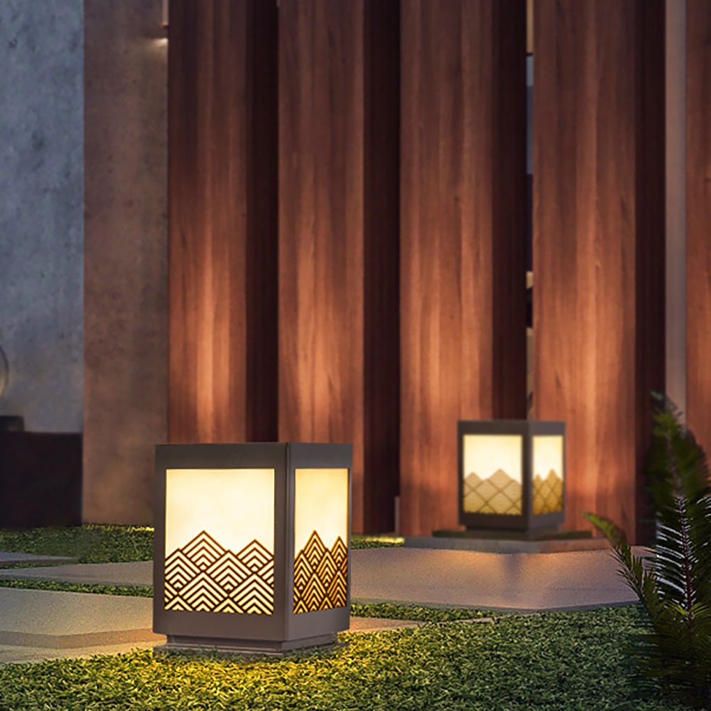 Modern Rectangular Landscape Lamp - Stainless Steel Outdoor Lighting