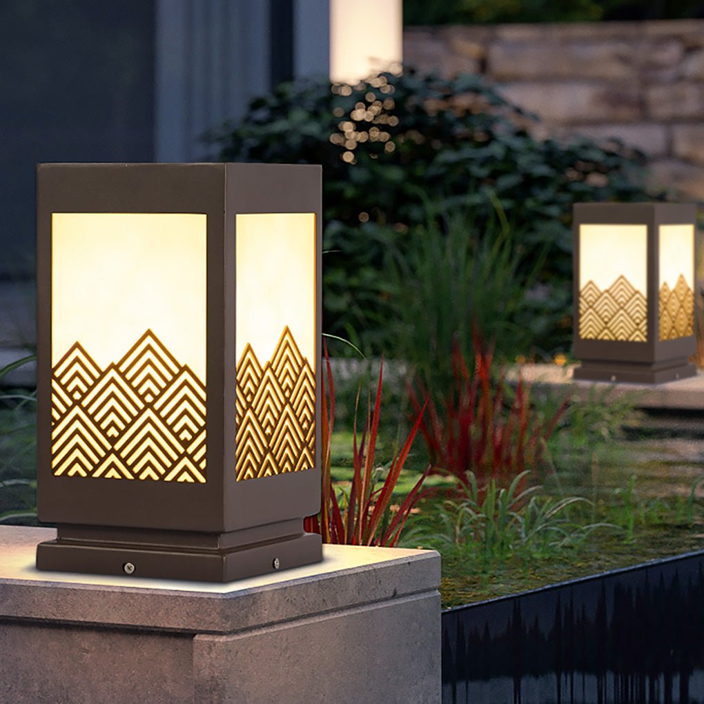 Modern Rectangular Landscape Lamp - Stainless Steel Outdoor Lighting