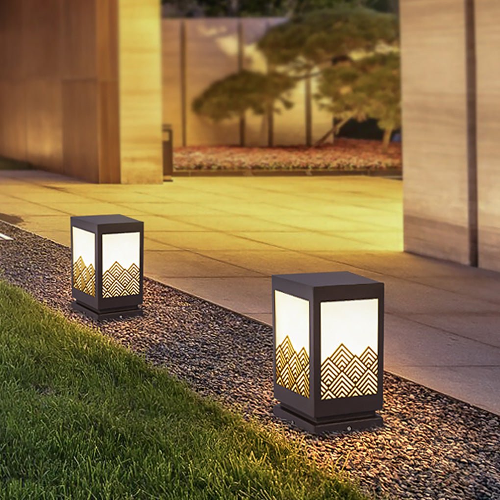 Modern Rectangular Landscape Lamp - Stainless Steel Outdoor Lighting