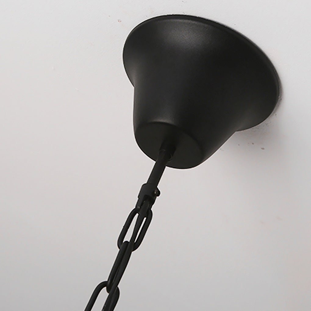 Waterproof Outdoor Chandelier with Artificial Marble Shade