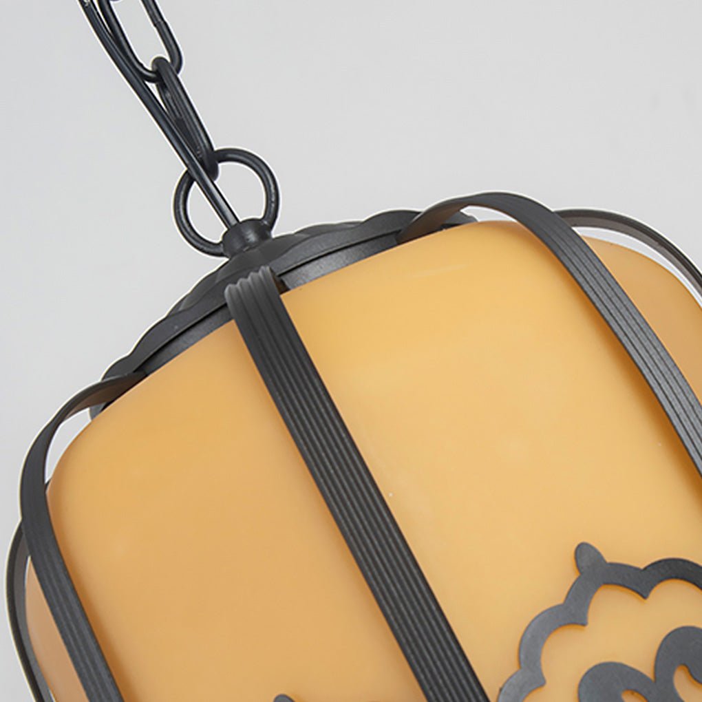 Waterproof Outdoor Chandelier with Artificial Marble Shade