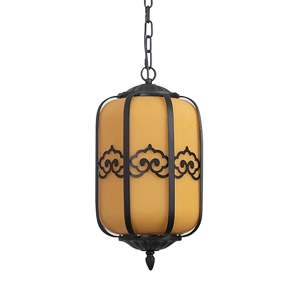 Waterproof Outdoor Chandelier with Artificial Marble Shade