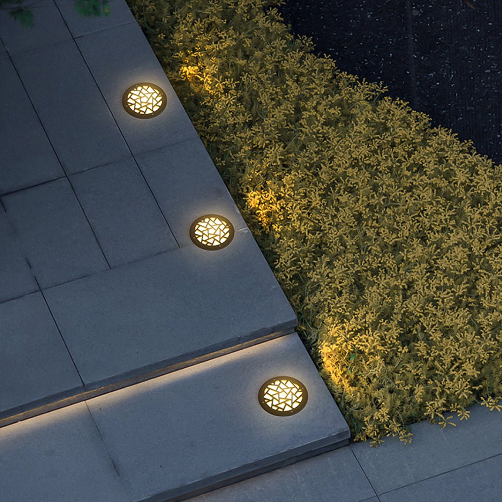 LED Embedded Garden Step Light – Brass Aluminum – Warm White