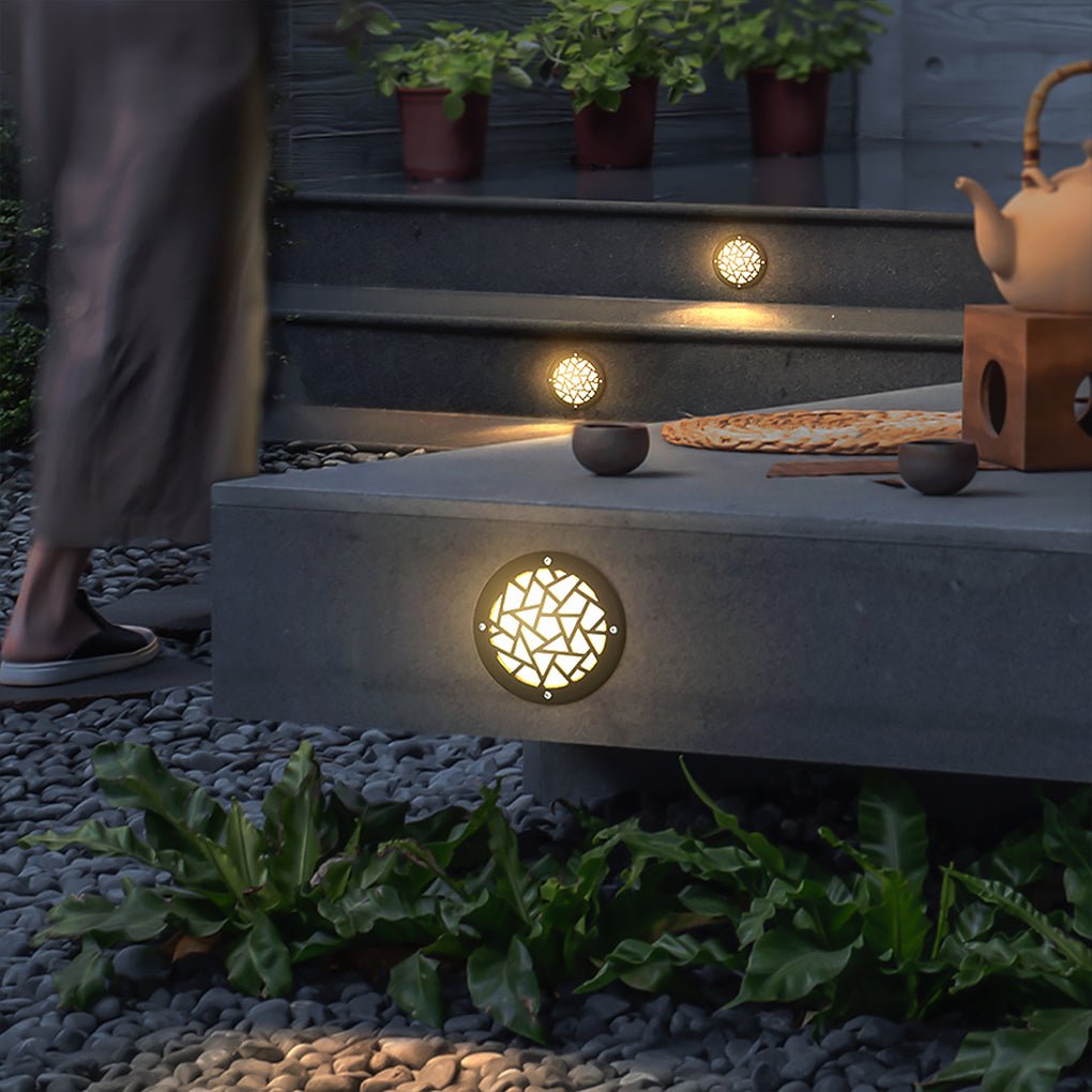 LED Embedded Garden Step Light – Brass Aluminum – Warm White