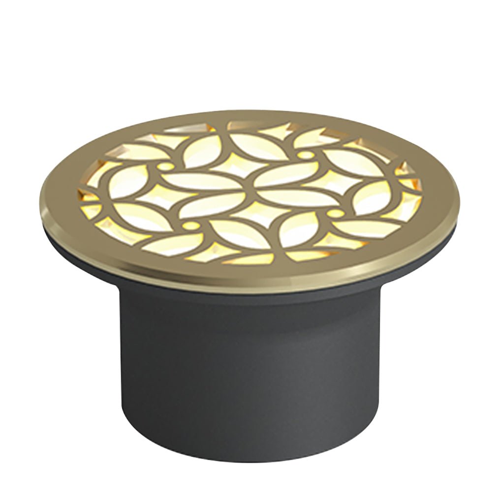 LED Embedded Garden Step Light – Brass Aluminum – Warm White