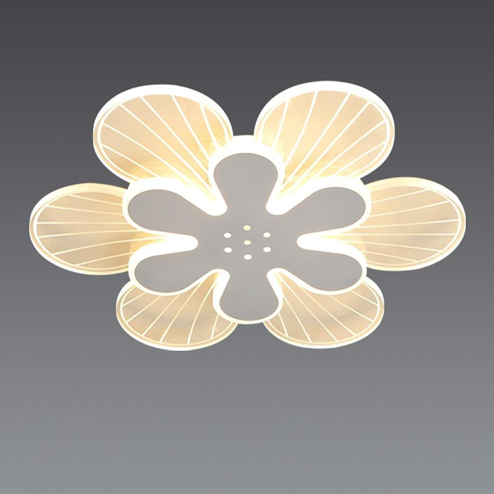 Modern Geometric Flower LED Flush Mount Ceiling Light - Dimmable