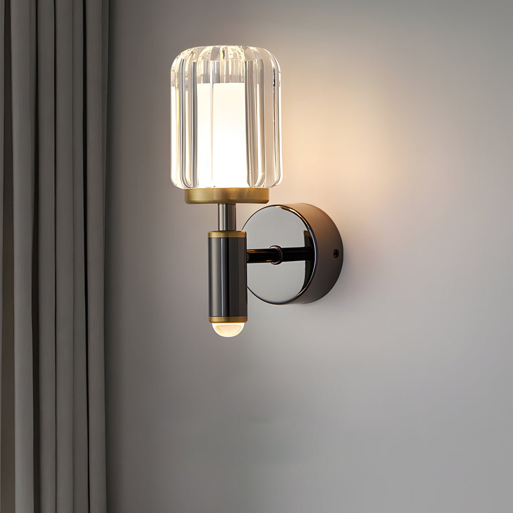 Modern Acrylic Wall Sconce with Aluminum Frame - LED Ambient Light