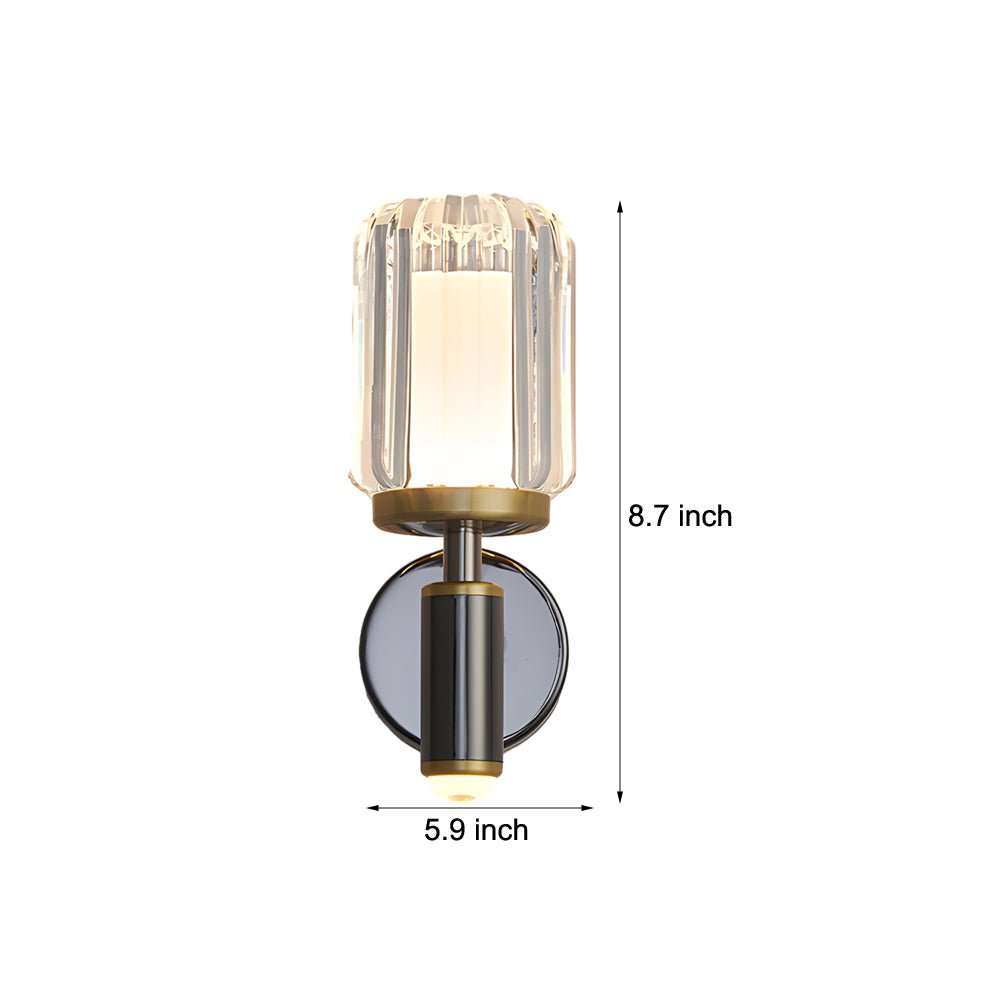 Modern Acrylic Wall Sconce with Aluminum Frame - LED Ambient Light