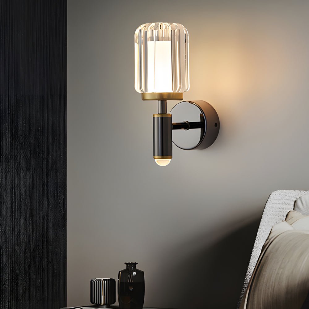 Modern Acrylic Wall Sconce with Aluminum Frame - LED Ambient Light