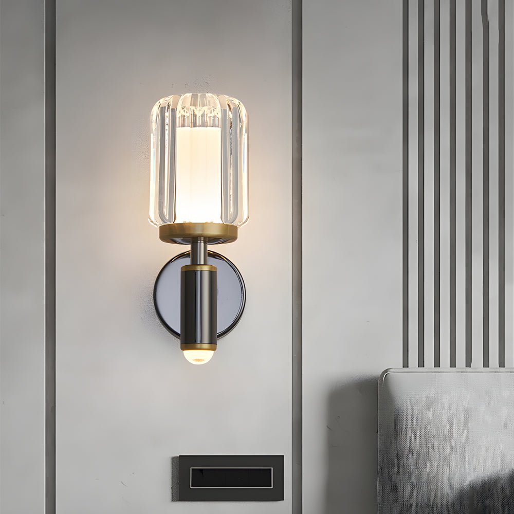 Modern Acrylic Wall Sconce with Aluminum Frame - LED Ambient Light