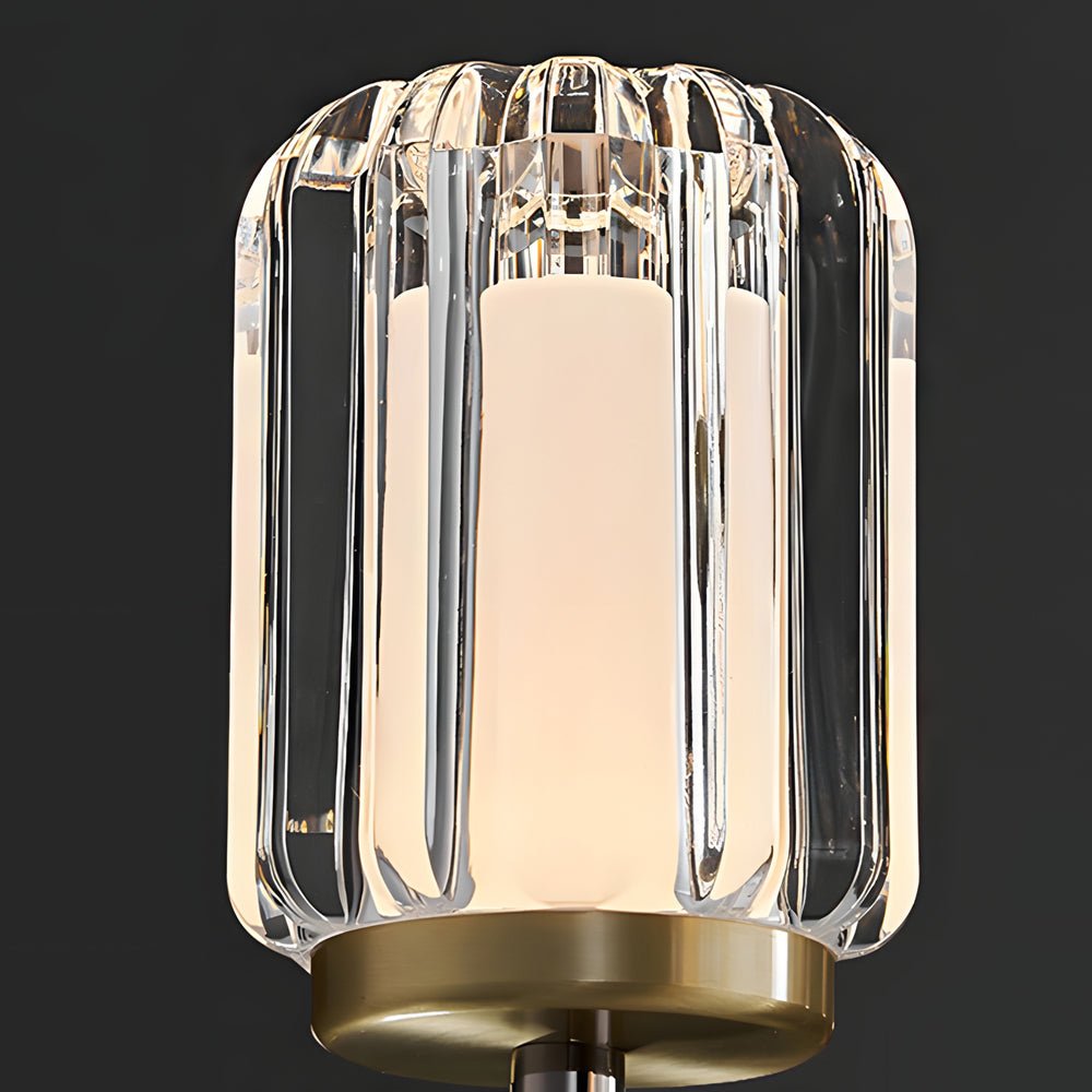 Modern Acrylic Wall Sconce with Aluminum Frame - LED Ambient Light