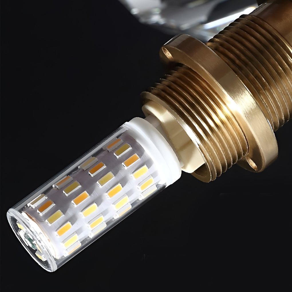 Crystal Ball Gold Wall Sconce Modern Plug-In Decorative Lighting