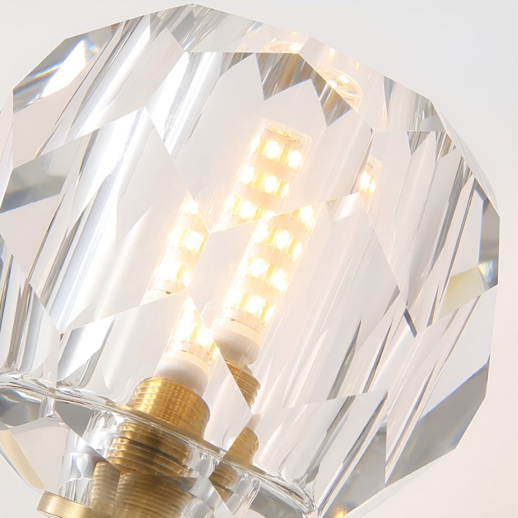 Crystal Ball Gold Wall Sconce Modern Plug-In Decorative Lighting