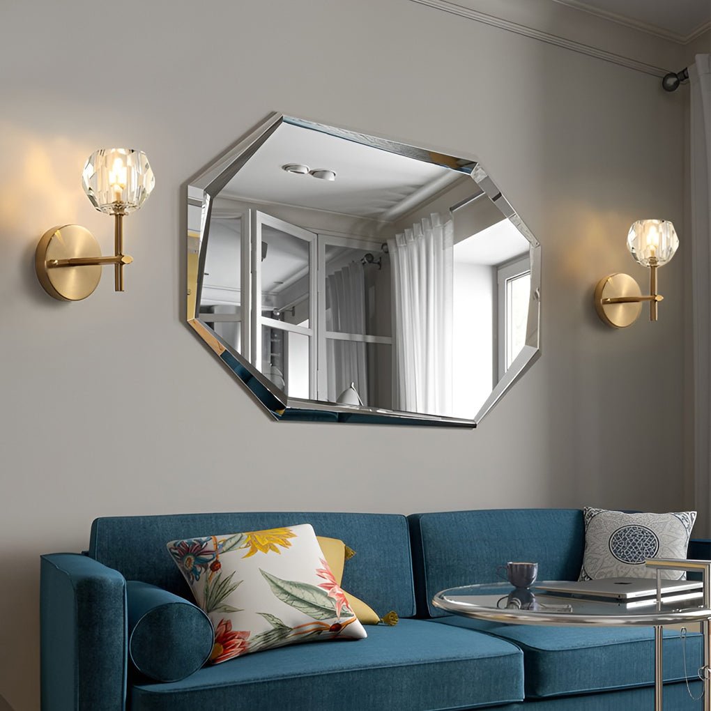 Crystal Ball Gold Wall Sconce Modern Plug-In Decorative Lighting
