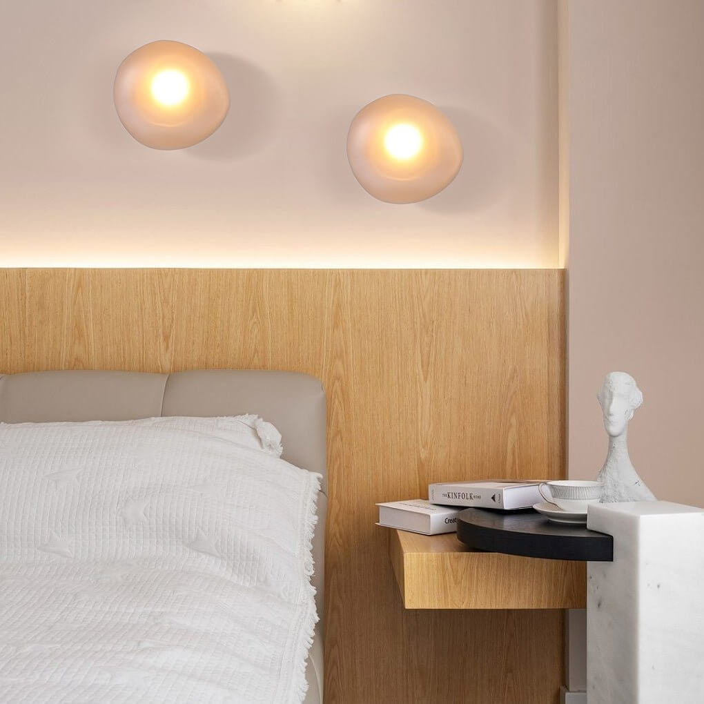 Glass Pebble LED Wall Sconce Modern Nordic Retro Indoor Lighting