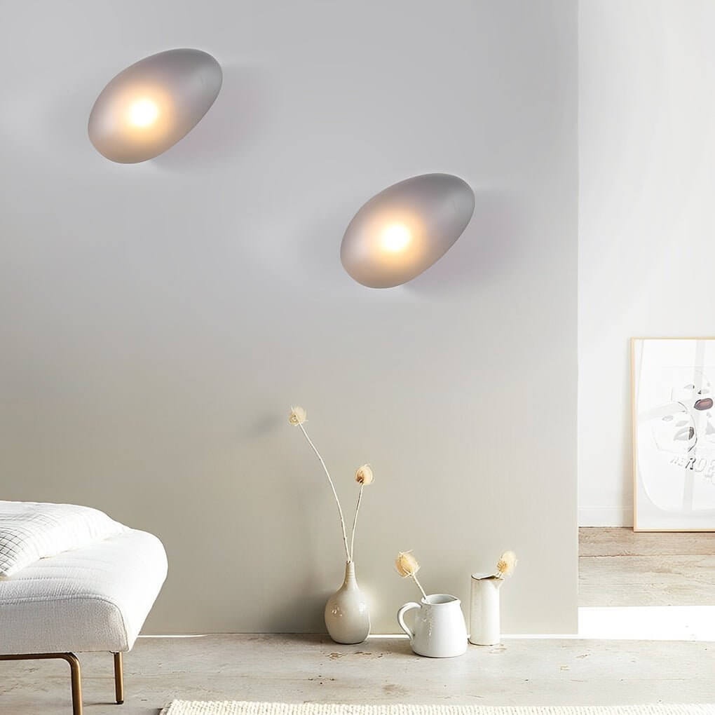 Glass Pebble LED Wall Sconce Modern Nordic Retro Indoor Lighting