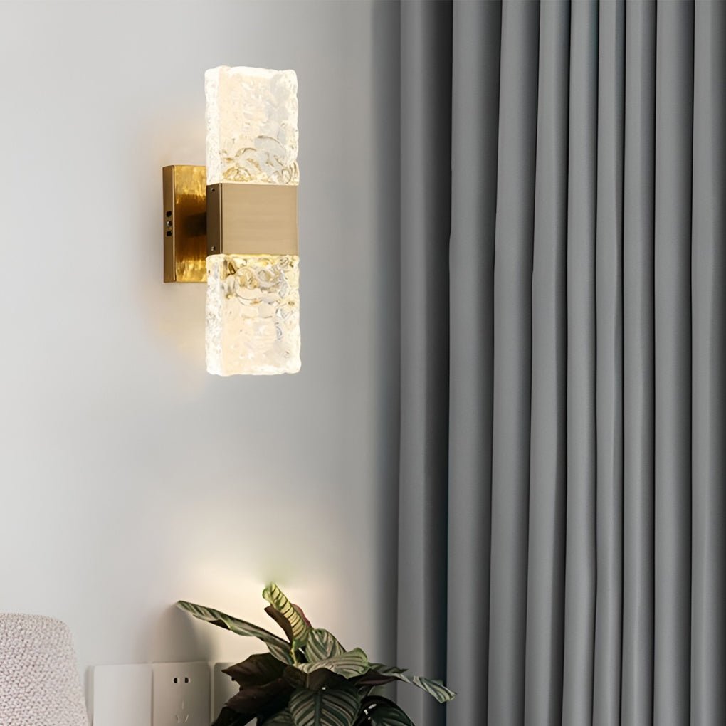 Crystal Up Down Wall Light LED Modern Electroplated Sconce
