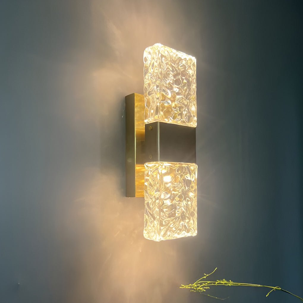 Crystal Up Down Wall Light LED Modern Electroplated Sconce