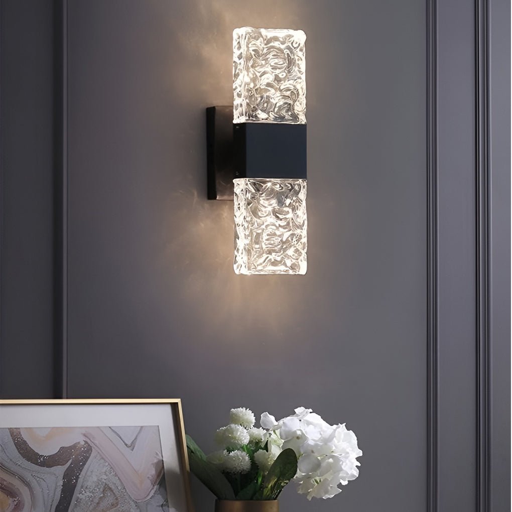 Crystal Up Down Wall Light LED Modern Electroplated Sconce