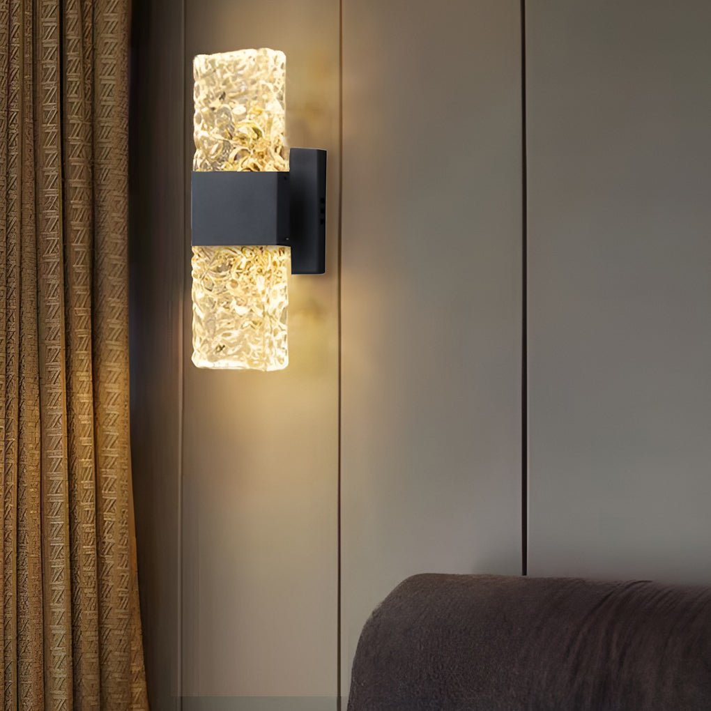 Crystal Up Down Wall Light LED Modern Electroplated Sconce