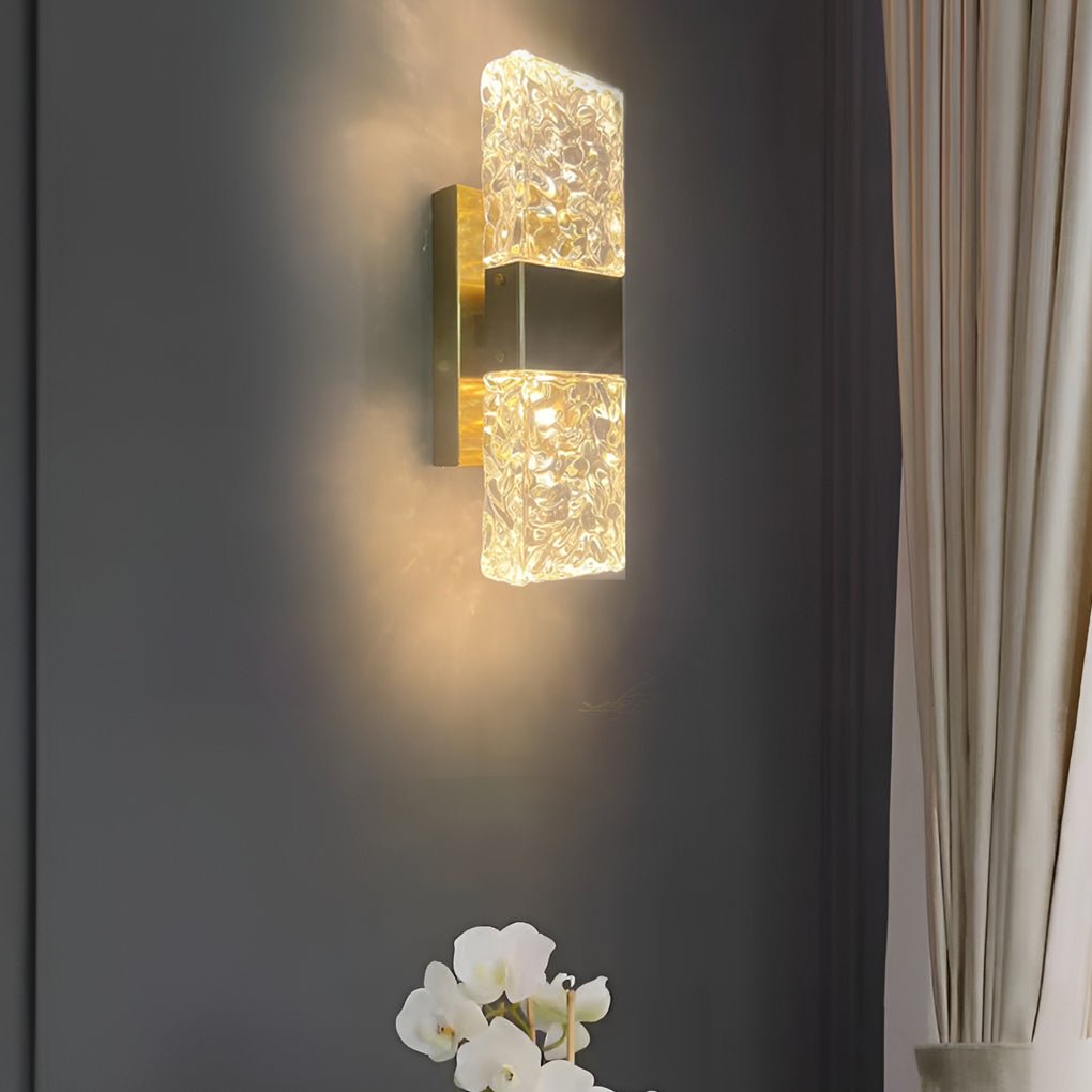 Crystal Up Down Wall Light LED Modern Electroplated Sconce