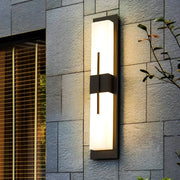 Modern Rectangular LED Outdoor Wall Lamp in Black