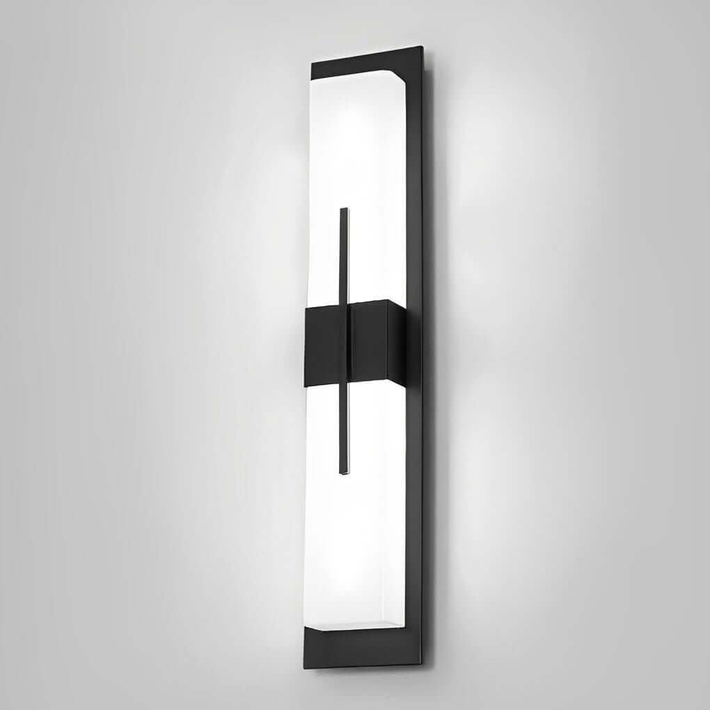 Modern Rectangular LED Outdoor Wall Lamp in Black