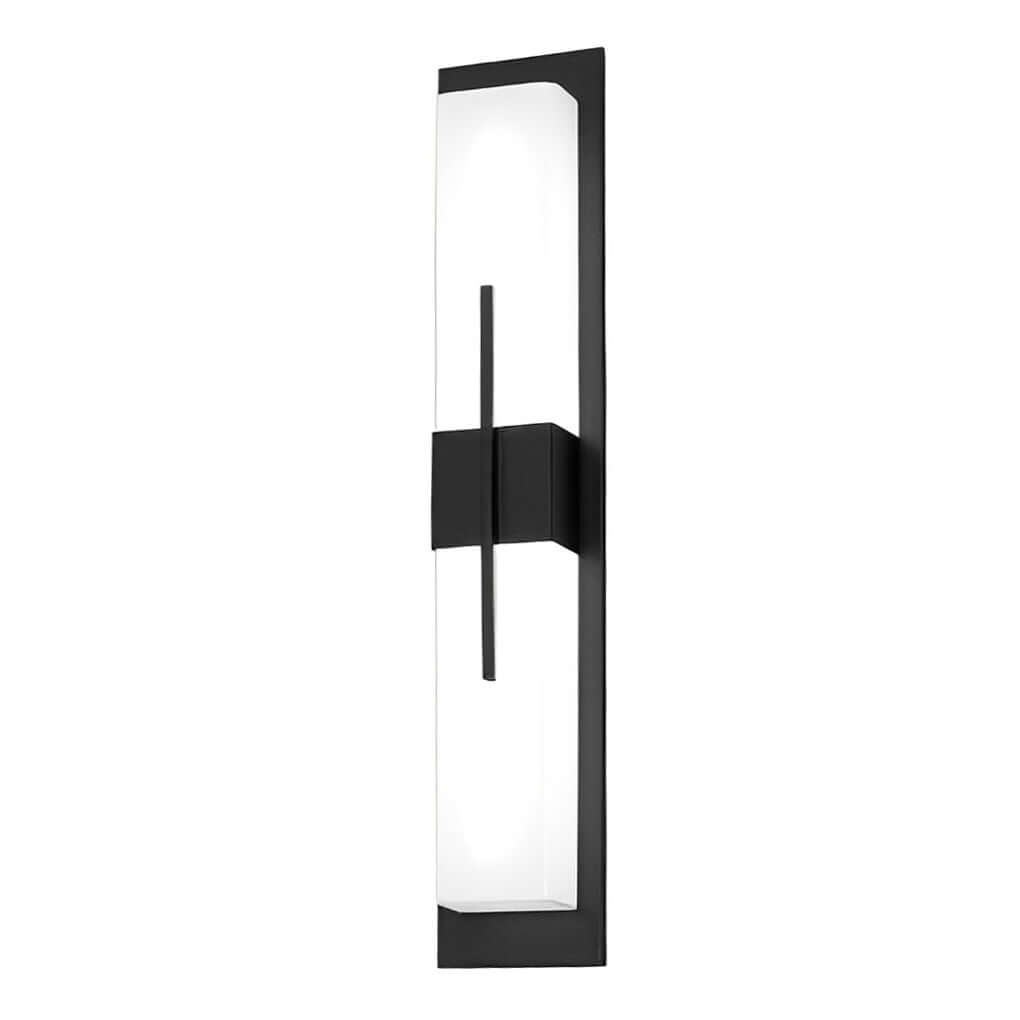 Modern Rectangular LED Outdoor Wall Lamp in Black