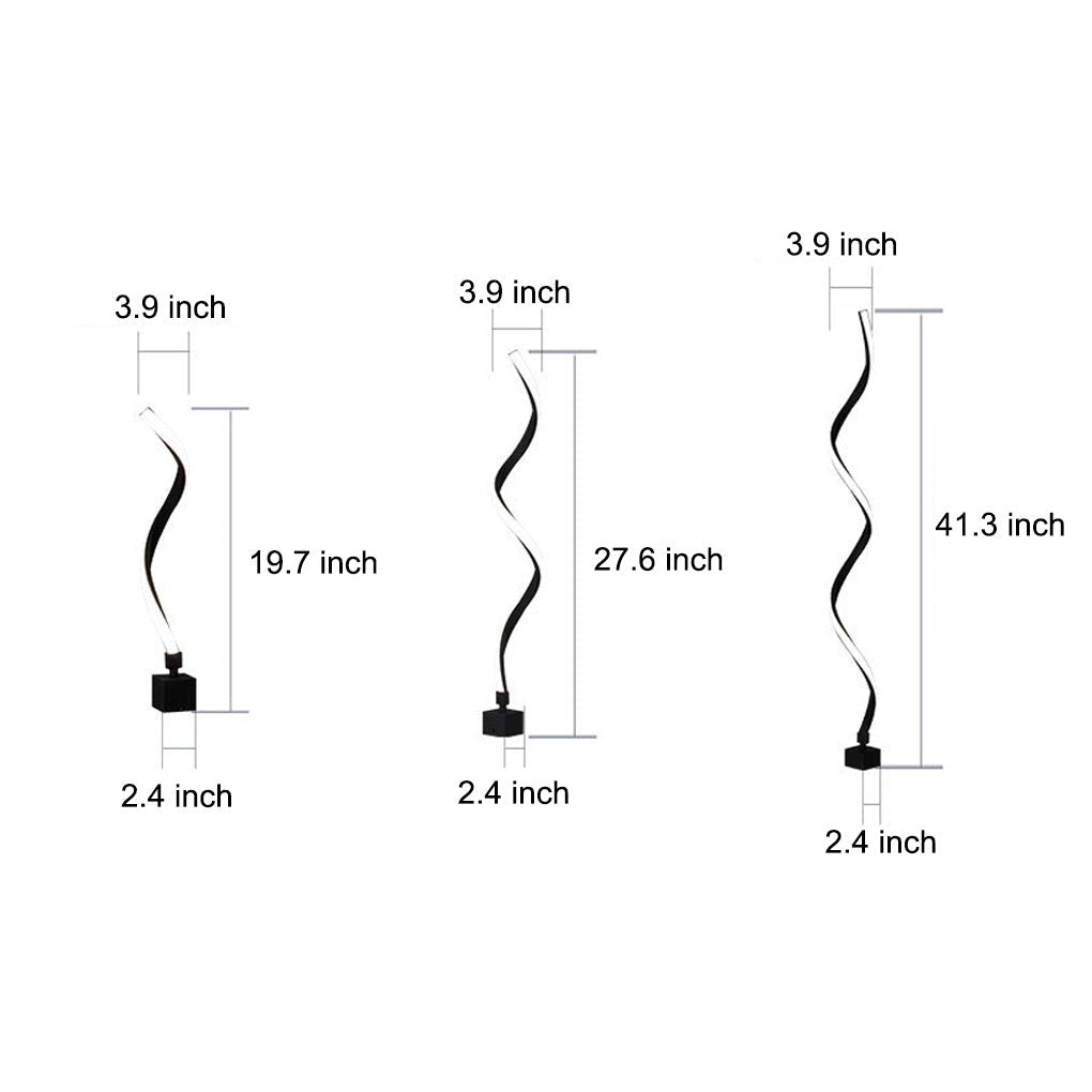 Twisted Seaweed Design LED Solar Lawn Light - Modern Aluminum