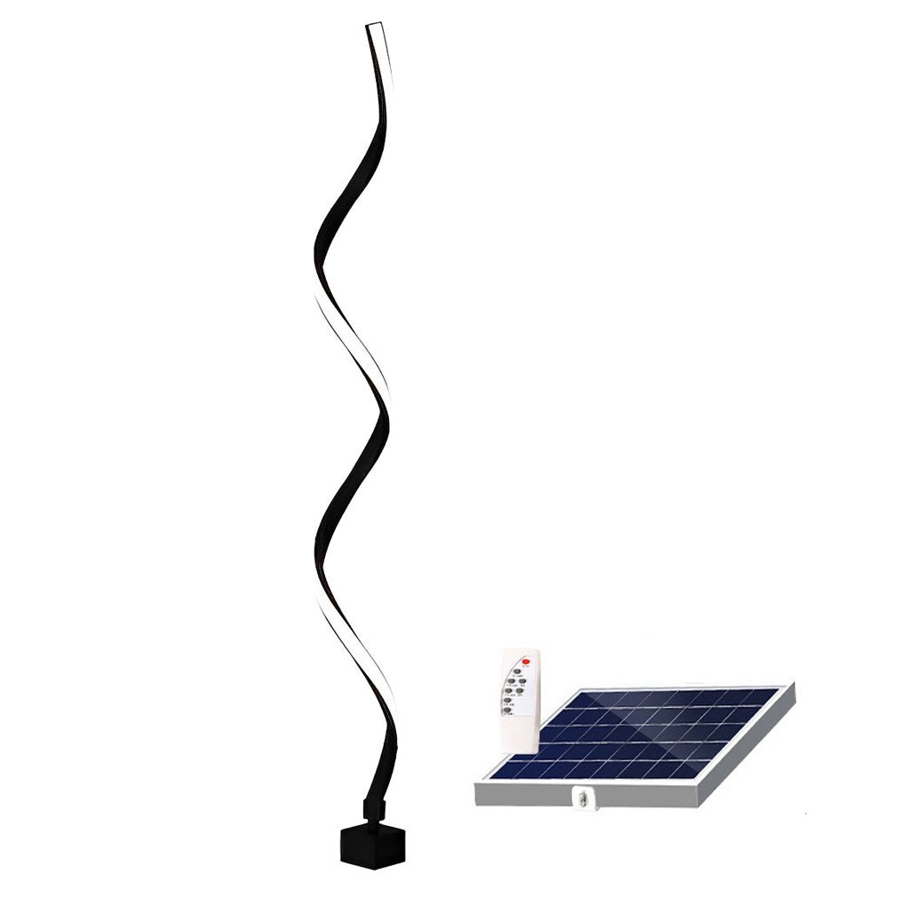 Twisted Seaweed Design LED Solar Lawn Light - Modern Aluminum