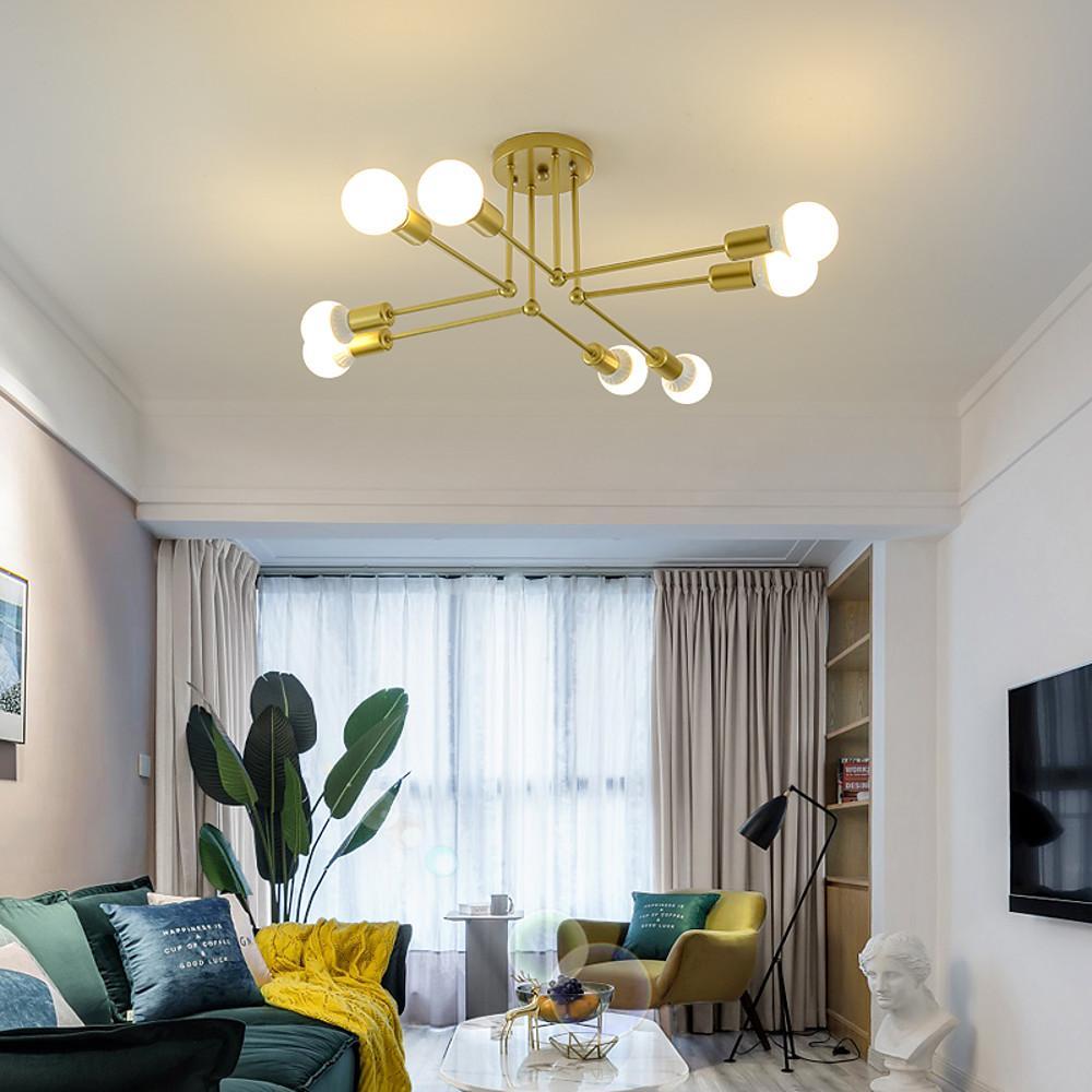 8-Light Linear Flush Mount Ceiling Light - Modern Metal Fixture