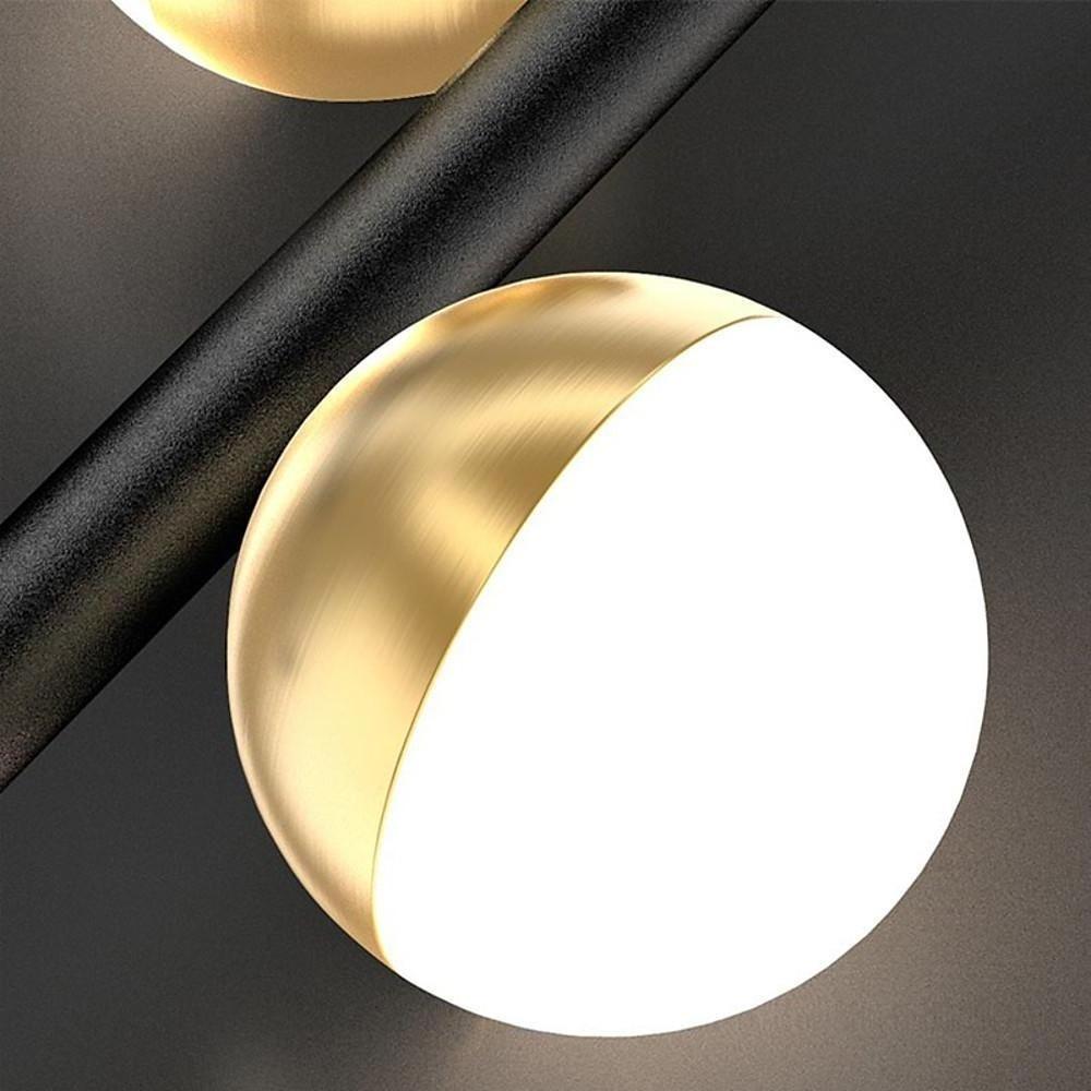 6/8-Light Black Linear Island Pendant Light with Acrylic Shades