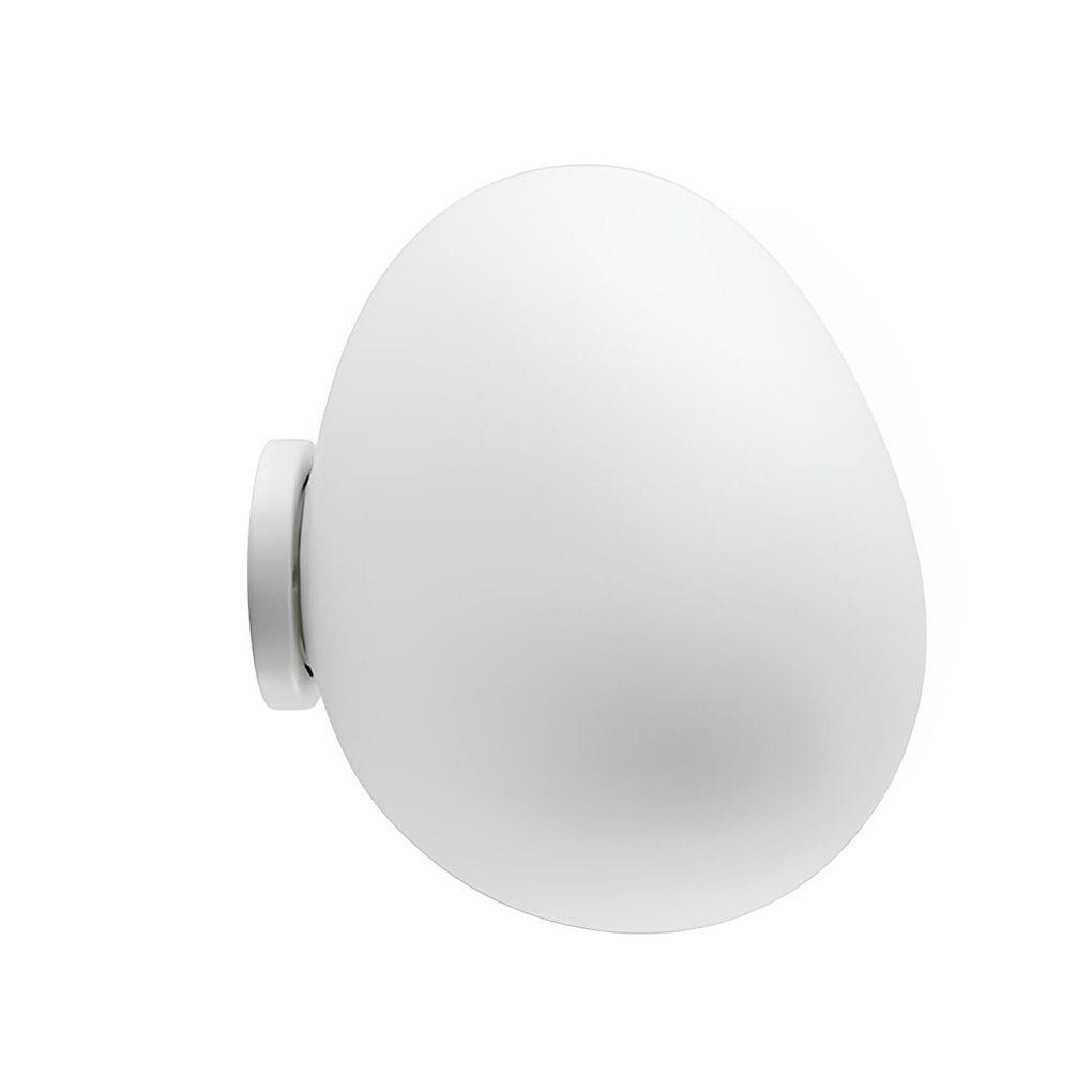 Pebble Glass LED Wall Sconce - Modern Minimalist White Finish