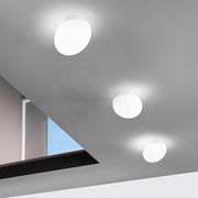 Pebble Glass LED Wall Sconce - Modern Minimalist White Finish