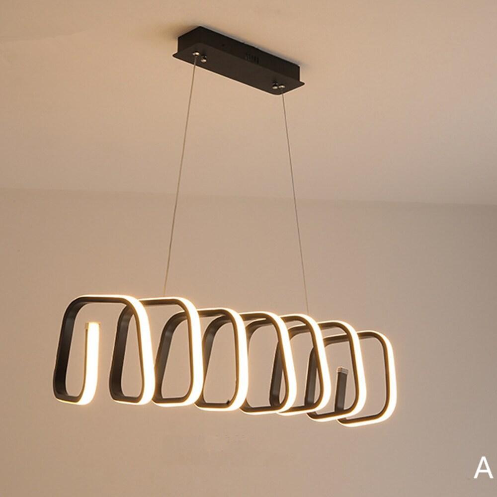 Modern Triangular LED Pendant Light - Acrylic Wave Design