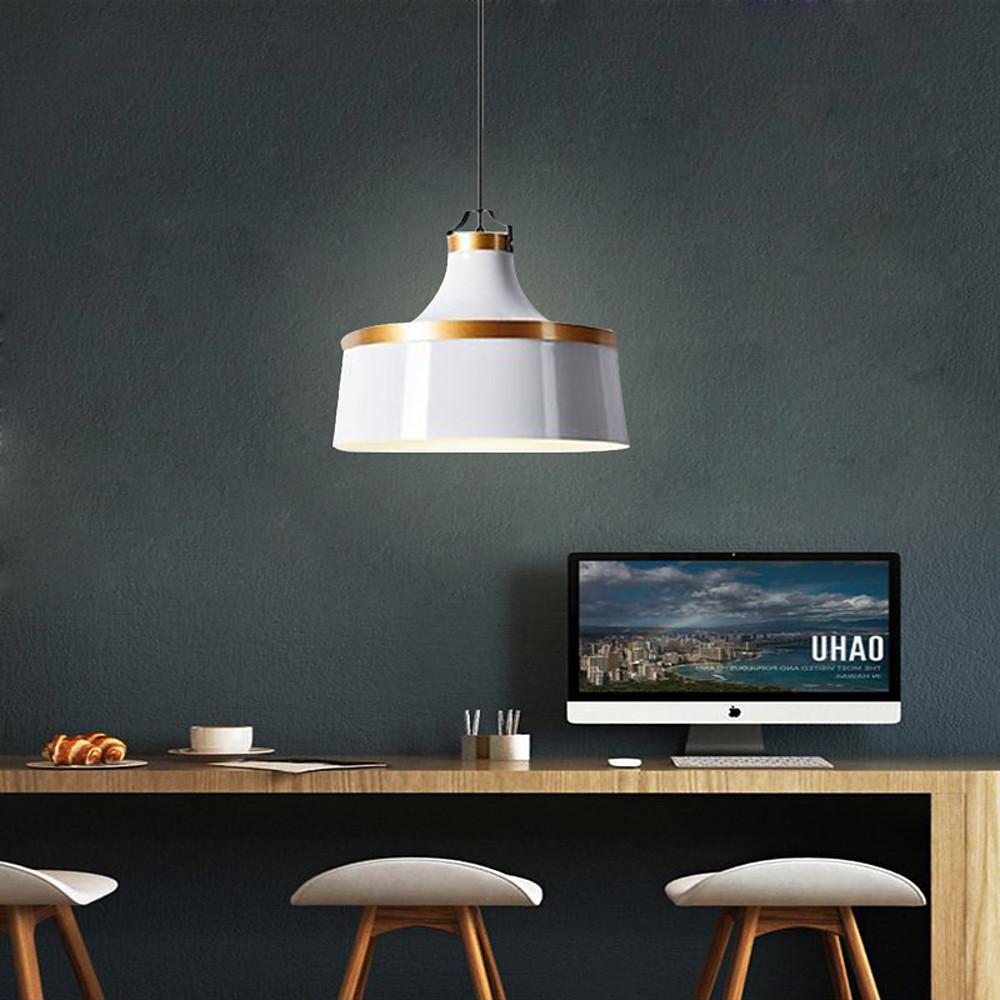 Industrial Bowl Pendant Light - Metal Shade, Adjustable Chain