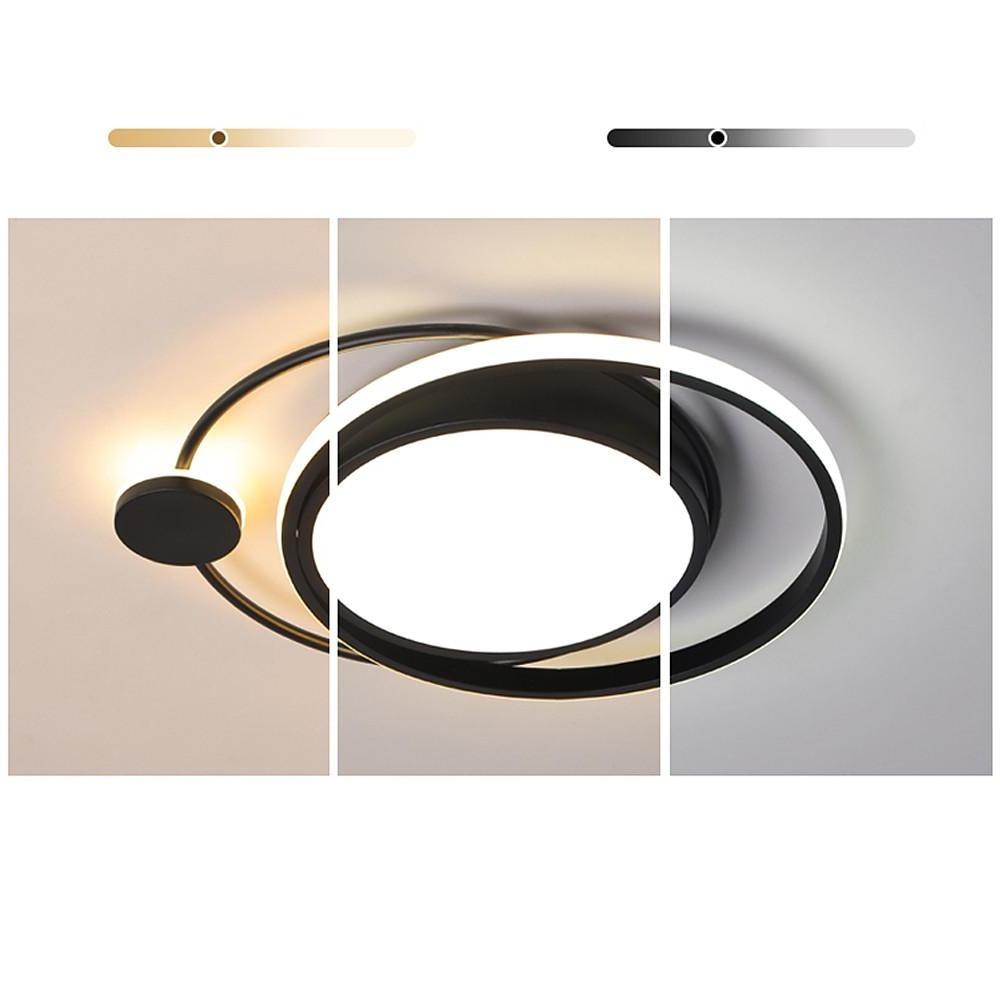 LED Geometric Circle Flush Mount Ceiling Light - Dimmable Acrylic