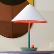 Modern Triangle Metal Table Lamp with Dual-Tone Finish