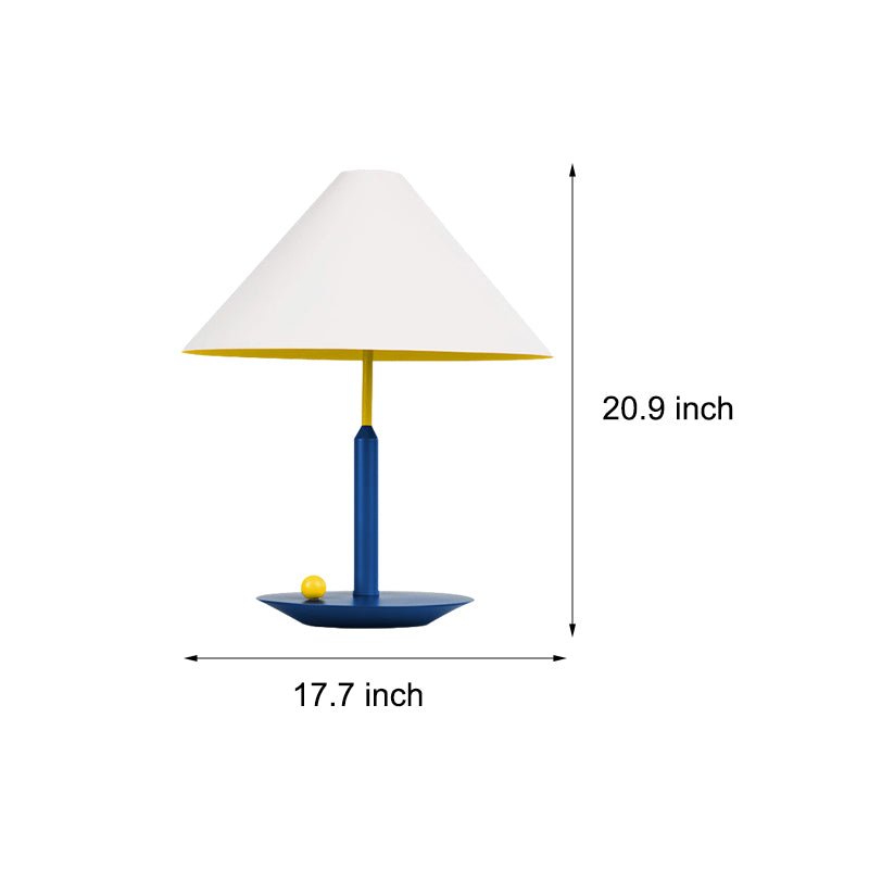 Modern Triangle Metal Table Lamp with Dual-Tone Finish