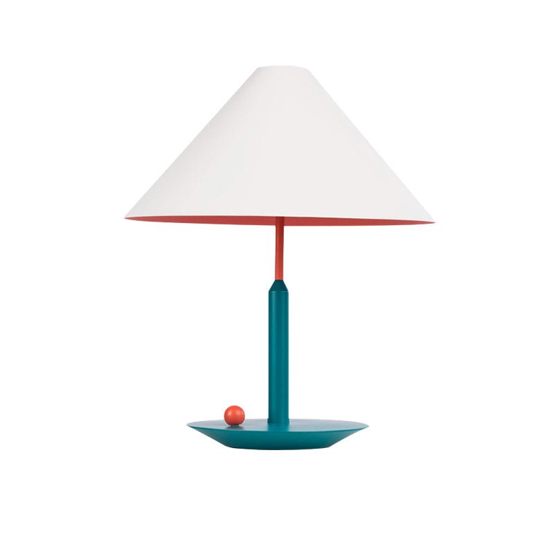 Modern Triangle Metal Table Lamp with Dual-Tone Finish