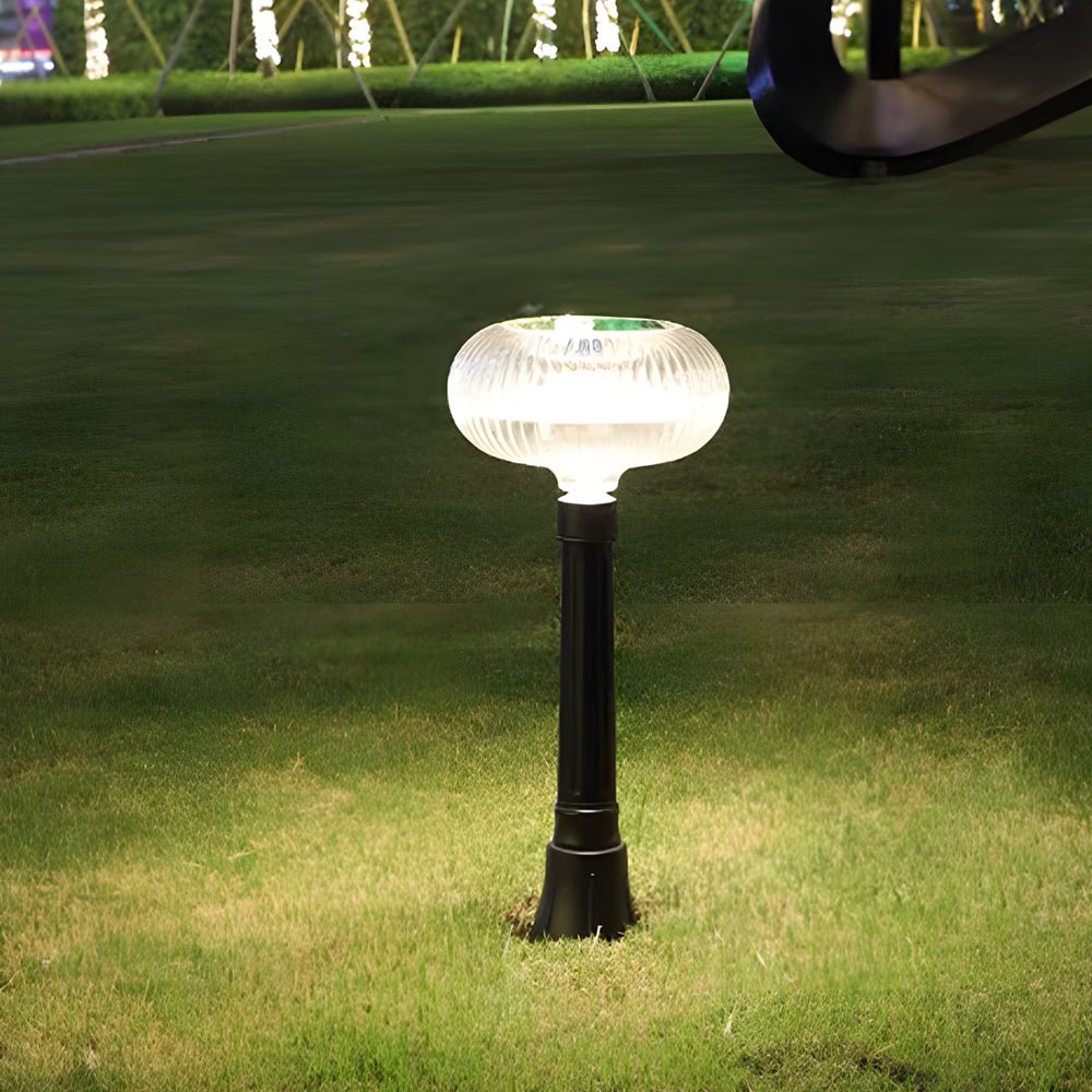 Modern Solar Lawn Light with Aluminum Cylinder & Acrylic Shade