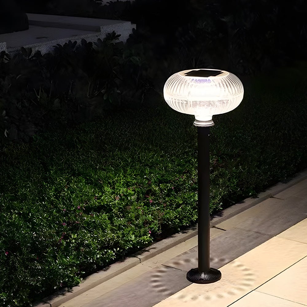 Modern Solar Lawn Light with Aluminum Cylinder & Acrylic Shade