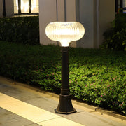 Modern Solar Lawn Light with Aluminum Cylinder & Acrylic Shade