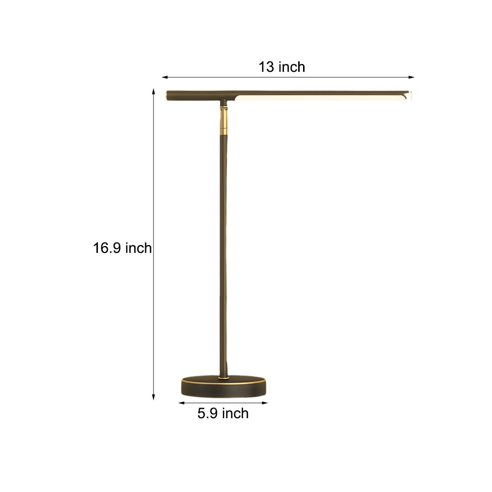 Adjustable LED Desk Lamp with Copper Finish & Acrylic Shade