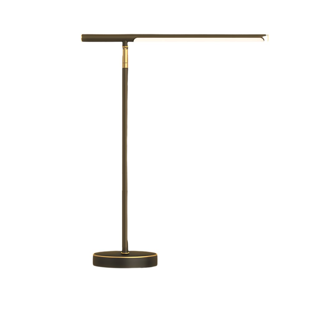 Adjustable LED Desk Lamp with Copper Finish & Acrylic Shade