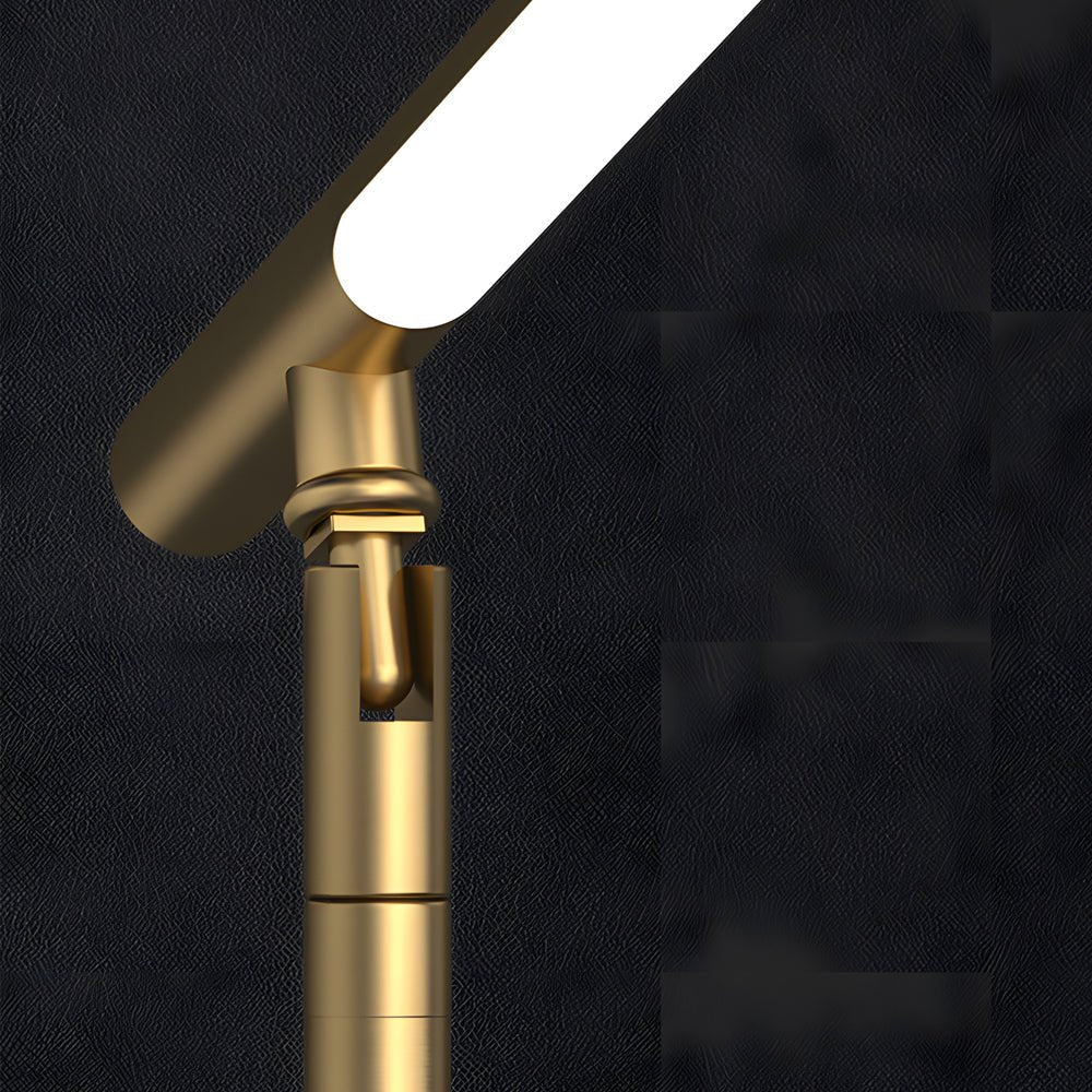 Adjustable LED Desk Lamp with Copper Finish & Acrylic Shade