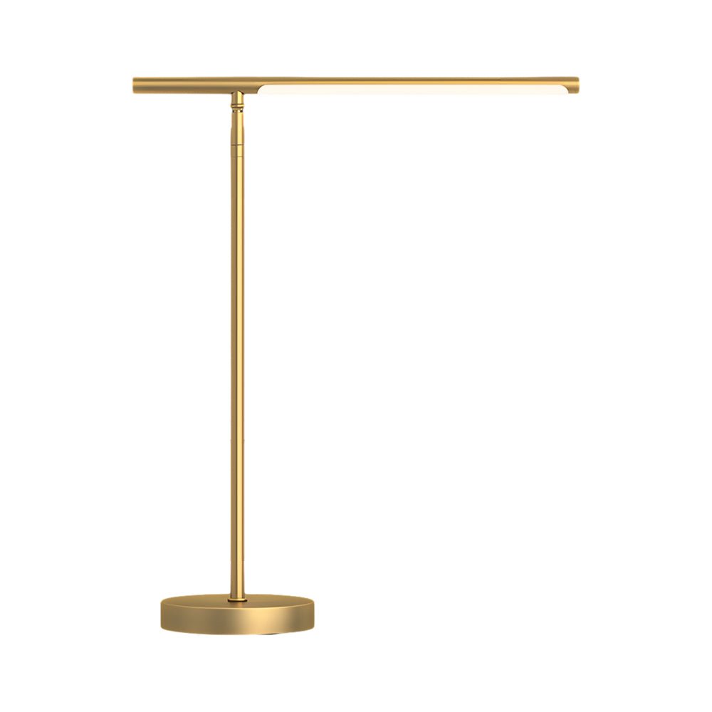 Adjustable LED Desk Lamp with Copper Finish & Acrylic Shade