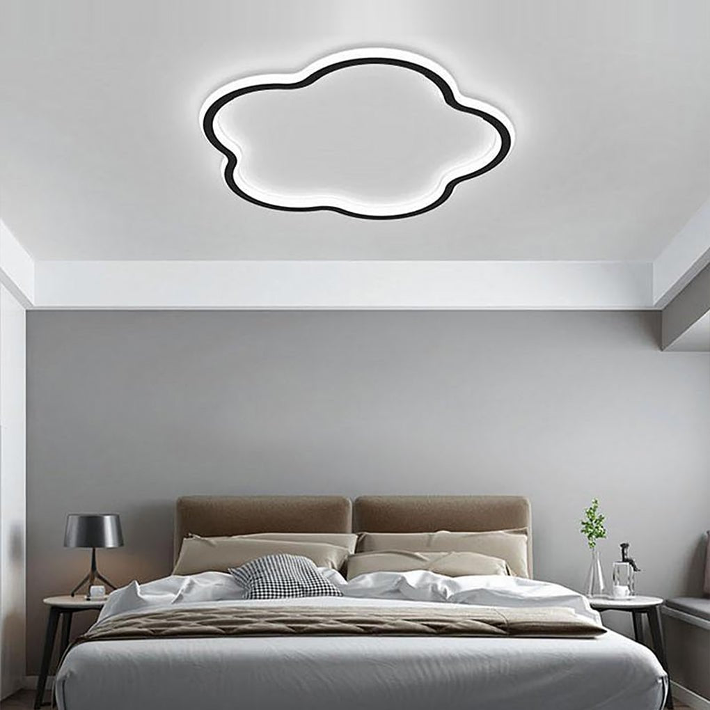 Cloud Flush Mount LED Ceiling Light – Aluminum & Acrylic Design