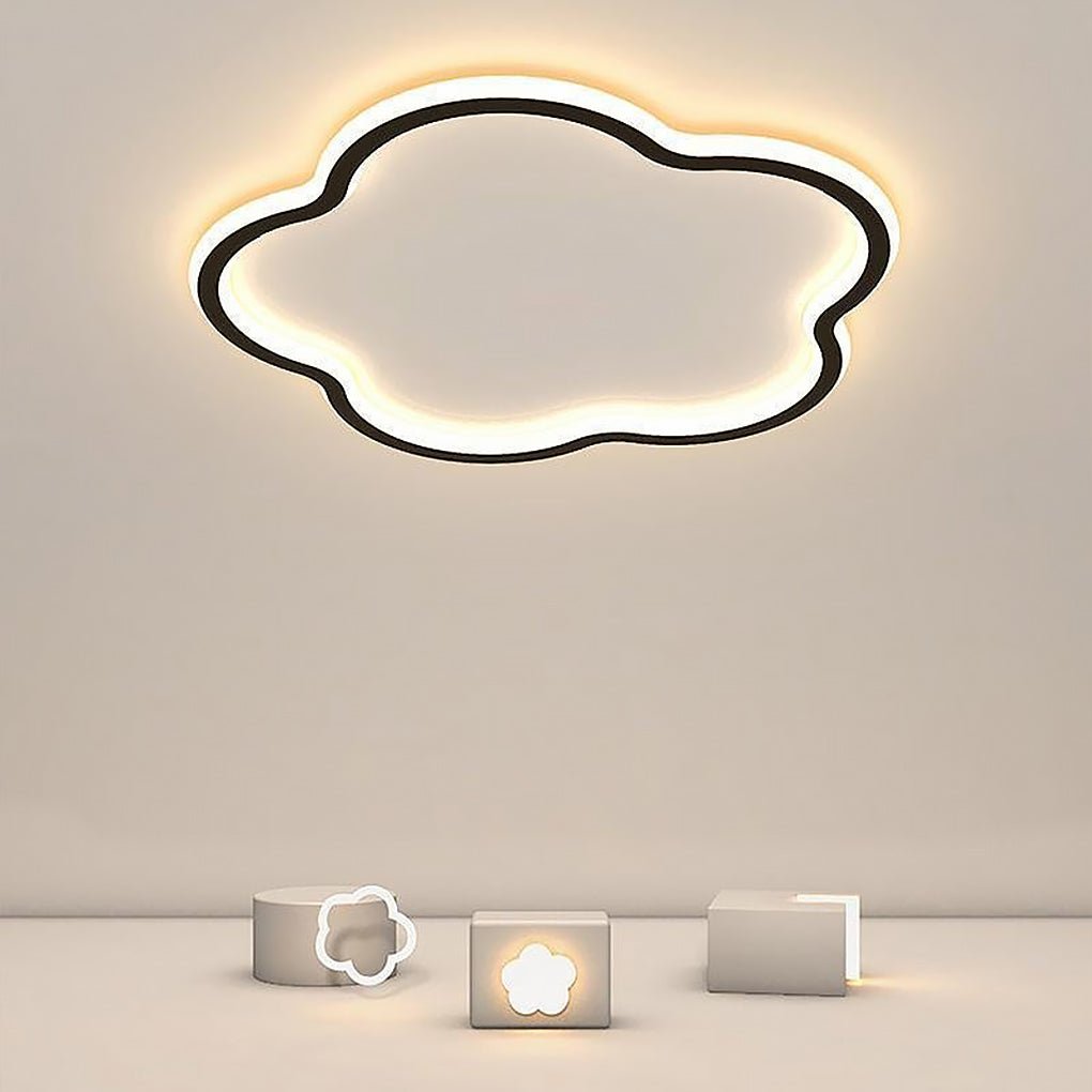 Cloud Flush Mount LED Ceiling Light – Aluminum & Acrylic Design