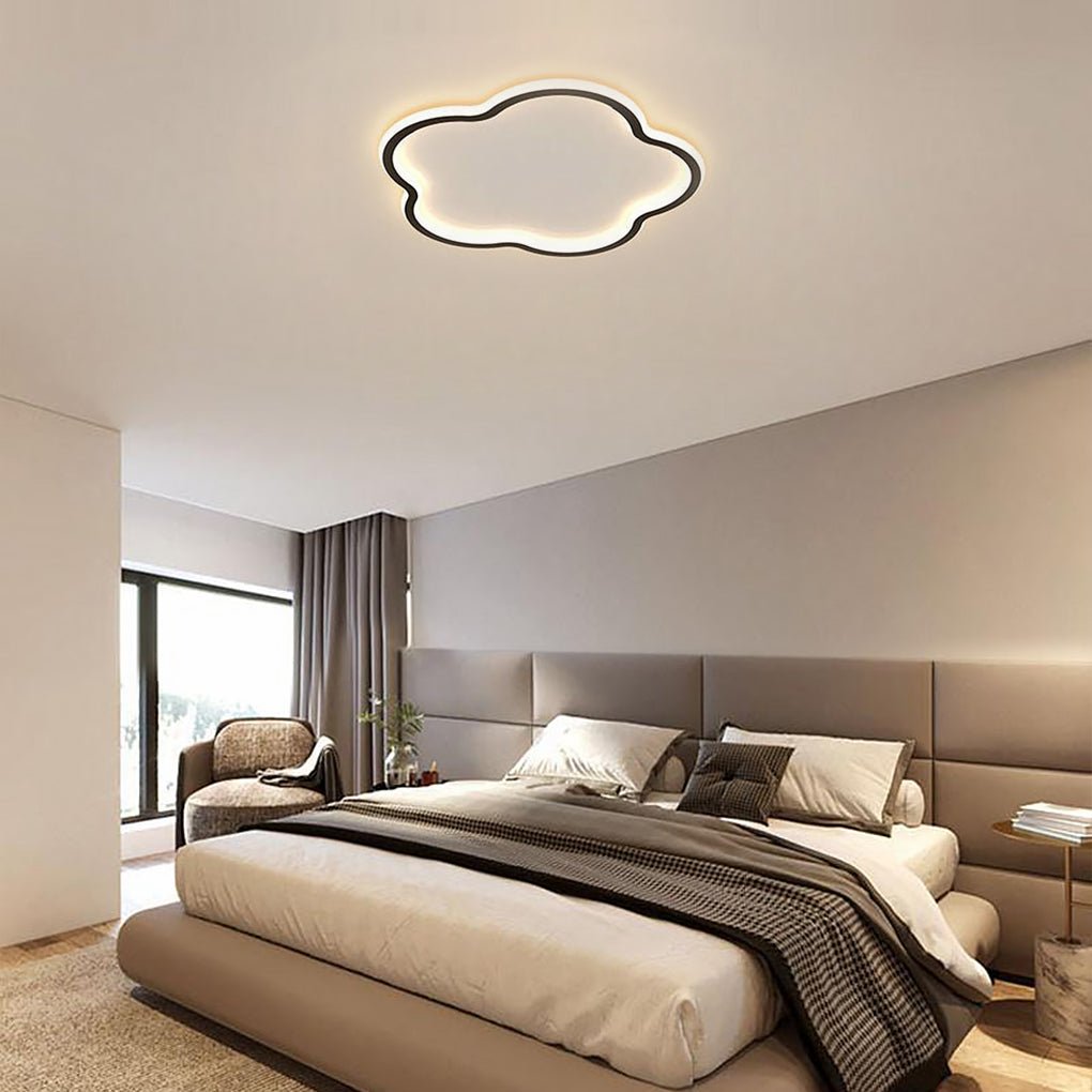 Cloud Flush Mount LED Ceiling Light – Aluminum & Acrylic Design